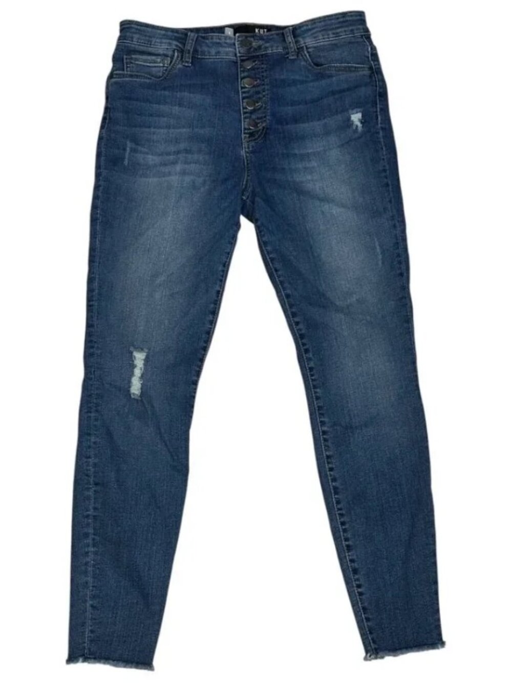 KUT from the Kloth Women's Donna High Rise Distressed Ankle Skinny Jeans Size 8